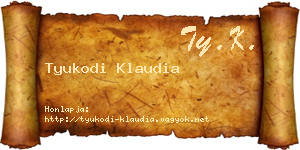Tyukodi Klaudia névjegykártya